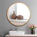 Miroir mural rond décoratif pour salle de bain ou salon