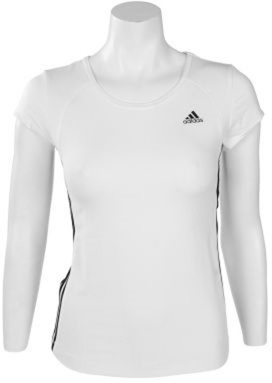 Adidas Essential MF 3 Stripes Tee - Sportshirt - Dames - Maat 42 - White;Black