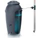 Prosperplast Aquacan Baby regenwatervat, 210 l, van kunststof, antraciet, 59,6 x 56 x 118,3 cm + accessoireset