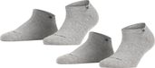 Burlington Everyday 2-Pack kort eenkleurig katoen multipack sneakersokken enkelsokken dames grijs - maat 36-41