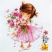 Servet Flowergirl ? Bloemenmeisje ? 20 stk.