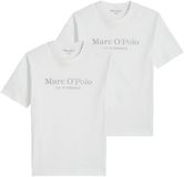 Marc O'Polo T-shirt Big-Logo Set van 2 Wit L