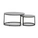 Aurora table basse set van 2 | sintered stone + aluminium | Marbre Gris