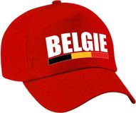 Bellatio Decorations Belgie landen pet rood volwassenen - Belgie baseball cap - EK/WK/Olympische spelen outfit