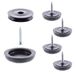 WAGNER QuickClick® kunststof meubelglijders, set van 4, om vast te schroeven, Black Slim - Ø 20 mm