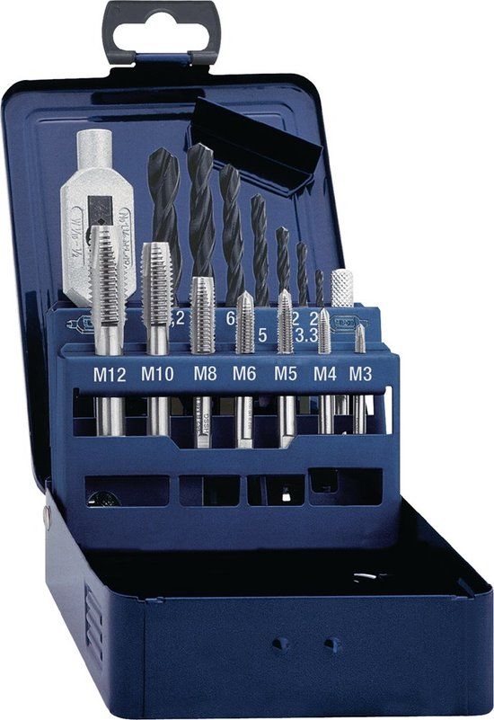 Promat Draadtap - 3 in 1 - HSS 15 delig - m3-12