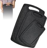 Merkloos Planche à découper en plastique, tapis de découpe dans la cuisine, set de planches à découper avec design antidérapant, planche à découper avec bord surélevé et trous de suspension, parfait pour toute cuisine, ménage et salon.