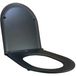 Wiesbaden Flatline Abattant de WC - Softclose et Quick Release - Noir Mat