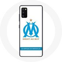 Maniacase Hoesje voor Samsung Galaxy S20 plus Olympique de Marseille Logo Witte Achtergrond