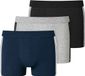 Schiesser 3-pack heren boxershort 95/5 - Stripe - Blauw - Zwart - Combi - L