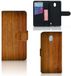 B2Ctelecom Book Case voor Nokia 1 Plus Book Style Case Donker Hout