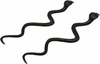 ATOSA Halloween Decoraties Slang Zwart 35 cm (2 Stuks)