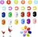 Icecat Ensemble coloré de 32 marqueurs de verres en silicone pour verres à vin