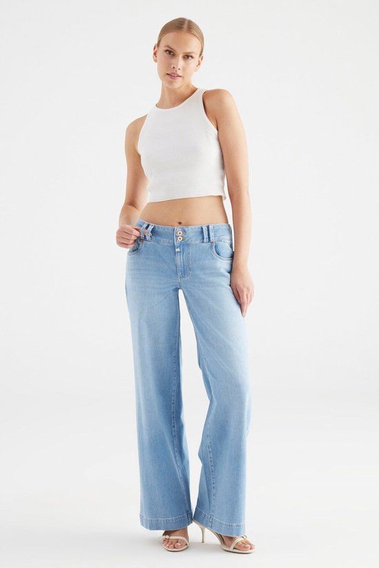 Cup of Joe Denim COJ - Carlotta - Wide Leg Jeans - Lichtblauw