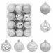 vidaXL Kerstballenset - 36 stuks - Zilver - 6 cm - Polystyreen