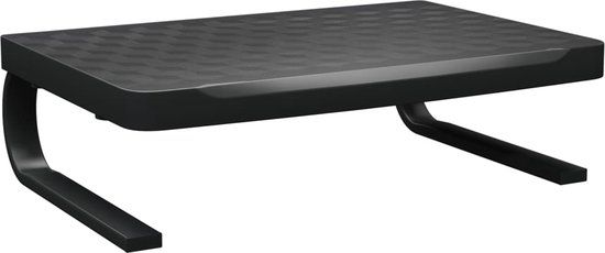 vidaXL Monitorstandaard - 37x28x11,5 cm - Zwart