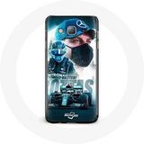 Maniacase Hoesjes voor Samsung Galaxy A3 Formule 1 Valtteri Bottas F1 Driver Zwart