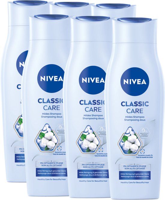 NIVEA Classic Mild Shampoo - 6 x 250ml - Voordeelverpakking