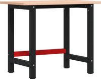 vidaXL Werkbank rechthoekig 100x60x81,5 cm massief beukenhout