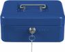 Amig Geldkistje met 2 sleutels - blauw - staal - muntbakje - 20 x 16 x 9 cm - inbraakbeveiliging