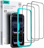 ESR Screen Protector Geschikt voor Apple iPhone 17 Pro Max - Tempered Glass met Montageframe - Krasbestendig - Gemakkelijke Installatie - (3-Pack)