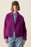 Sissy-Boy Paarse wollen peacoat jas