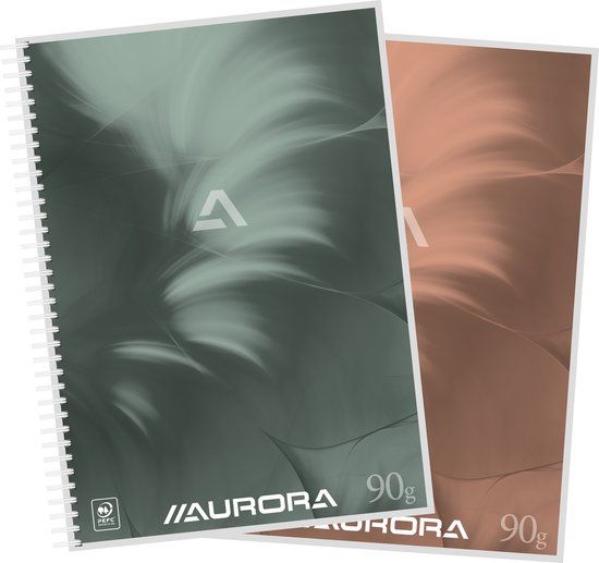 Aurora Spiraalblok A4 met dubbelspiraal, gelijnd, pak van 10