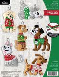 Bucilla Felt Ornaments applicatieset van 6 honden in lelijke sweaters