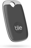 Tile Pro (2022) Bluetooth Item Finder, 1 Stuk, Bereik 120m, Incl. Zoekopdracht Met Behulp Van De Gemeenschap, iOs en Android App, Werkt Wet Alexa en Google Home, grijs