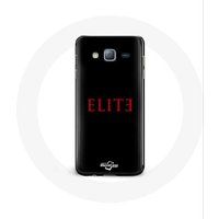 Maniacase Hoesje voor Samsung Galaxy Grand Prime Elite Seizoen 5 Rood Logo Zwarte Achtergrond