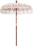 vidaXL Balinese Parasol 190 x 190 x 260 cm Katoen Rond Crèmekleurig