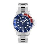 Dugena 4460588 Polshorloge Heren Automatisch Diver Zilverkleurig Staal Blauw Mineraalglas 10 ATM