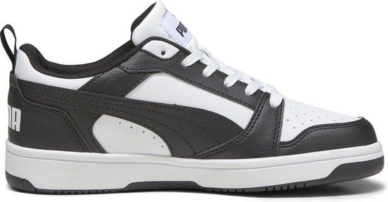 PUMA Rebound V6 Lo Jr Sneakers - Wit/Zwart Maat 38 - Kinderen