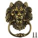 MOLIGOU Leeuwenkop deurklopper, 6 inch decoratieve voordeurklopper, antieke leeuwdeurring trekgreep (antiek brons)