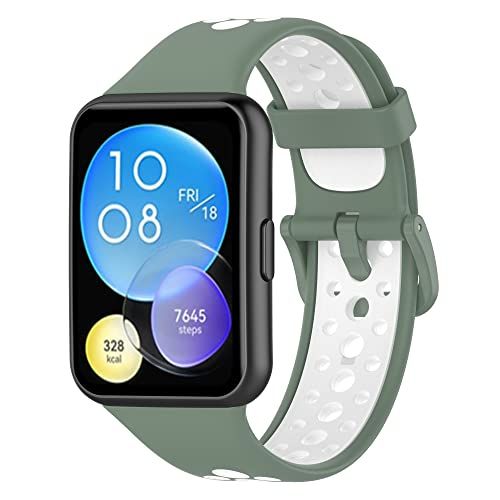 Ersatzarmband Für Huawei Band 7 – Schnellverschluss-Silikonband In Dunkelgrün, Wasserfest & Hautfreundlich