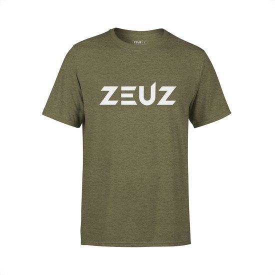 ZEUZ Sport T-Shirt Unisex - Military Groen - Maat L