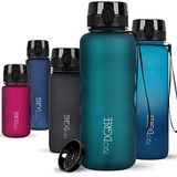 720°DGREE "uberBottle XL" Drinkfles van 1,5 l, met fruitzeef, softTouch, BPA-vrij, lekvrij, XL-waterfles, ideale drinkfles voor sport, gym, wandelen, kamperen, universiteit, yoga of werk