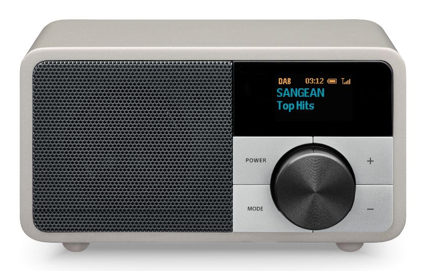 Sangean Genuin Mini DAB+ Gacier Silver - Draagbare Radio - DAB+ en Bluetooth - Zilver