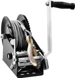 VEVOR Kabellier 1587,5kg Handkabellier 260x147x182mm Bootlier 2-weg Ratel/2 Snelheden Handlier met Ca. 10m Kabel Bandlier met Ergonomische Handgreep Handkabellier voor Voertuigen en Boten