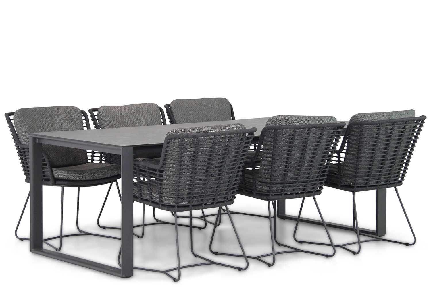 4 Seasons Outdoor Fabrice/Zaga 220 cm dining tuinset 7-delig