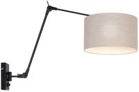 Steinhauer Zwarte wandlamp Prestige Chic 8119ZW