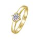 Lucardi Dames ring met zirkonia - Ring - Cadeau - 14 Karaat Goud - Geelgoud
