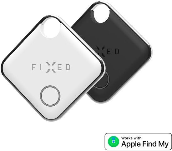 Fixed Tag - Bluetooth Tracker geschikt voor iOS - 2 pack - Zwart / Wit