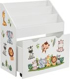 Juskys Kinderboekenkast Wit MDF 63x30x70cm