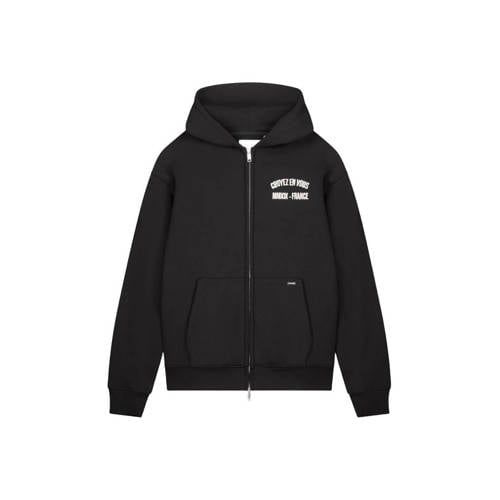 Croyez sweatvest met backprint - zwart