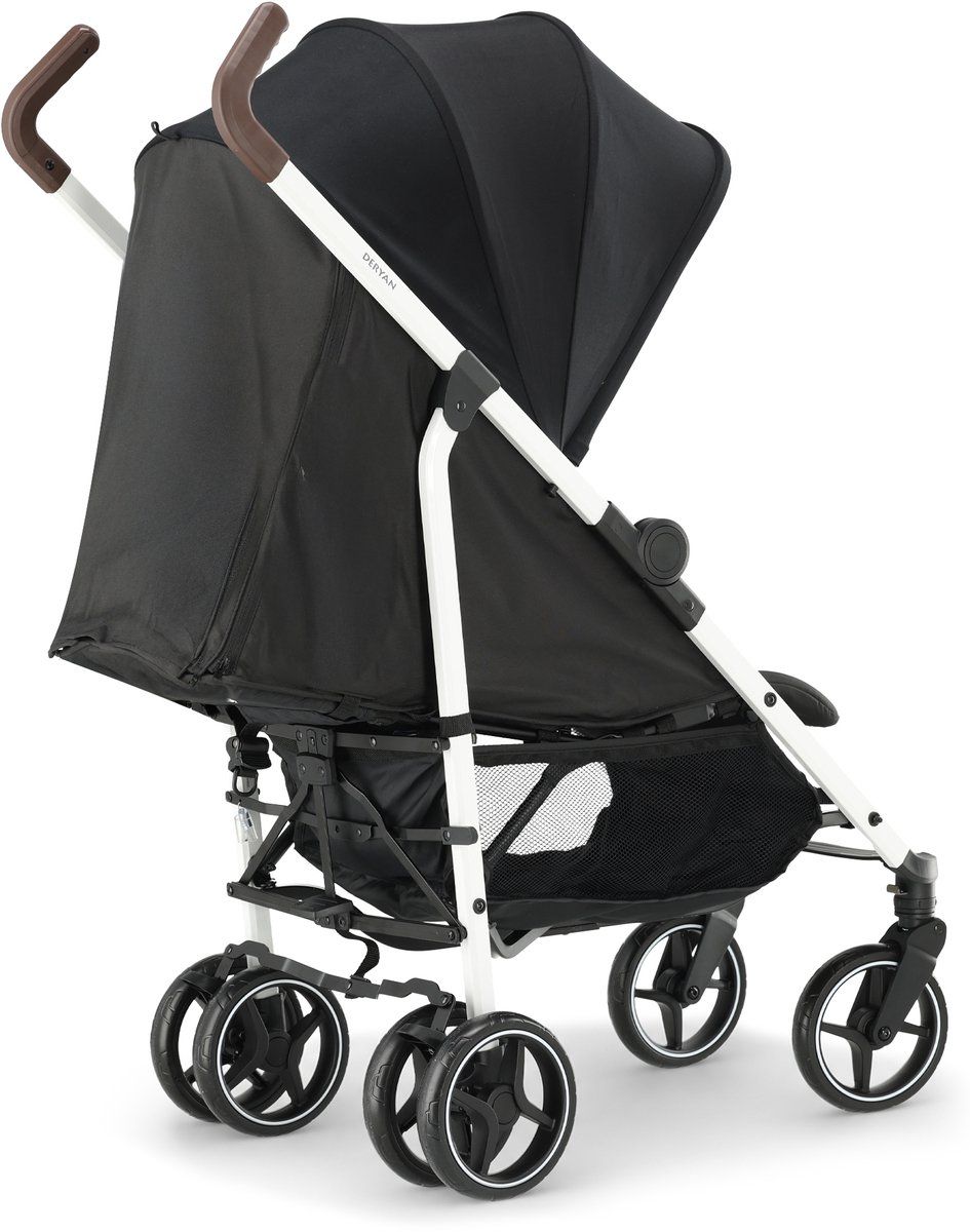 Deryan Bobbie Paraplu Buggy - Met Draagtas - Verstelbaar - Zwart/Wit