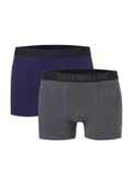 CATERPILLAR CAT Heren Boxershorts 2-Pack Effen Grijs/Blauw - Maat L