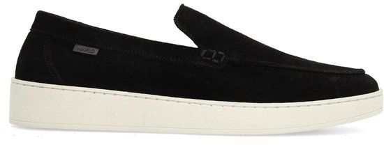 Manfield Heren Zwarte Suède Loafers Maat 41