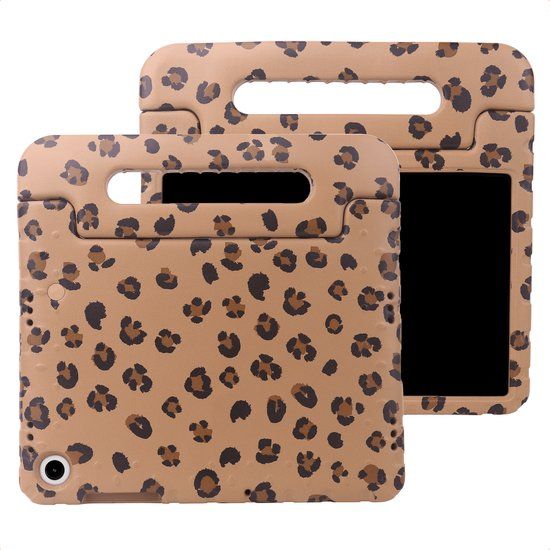 imoshion Tablet Hoes - Geschikt voor Samsung Galaxy Tab A9 Plus / Galaxy Tab A11 Plus - Kidsproof Design Backcover met handvat - Beige