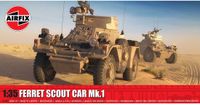 Airfix Modelbouwpakket Militaire voertuigen - 1386 Ferret Scout Car Mk.1 - Brits Gepantserd Verkenningsvoertuig - Militair Voertuig Plastic - 1:35 - Modelbouw